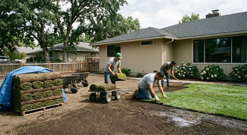 Yard Sod Installation in Rockwall, TX